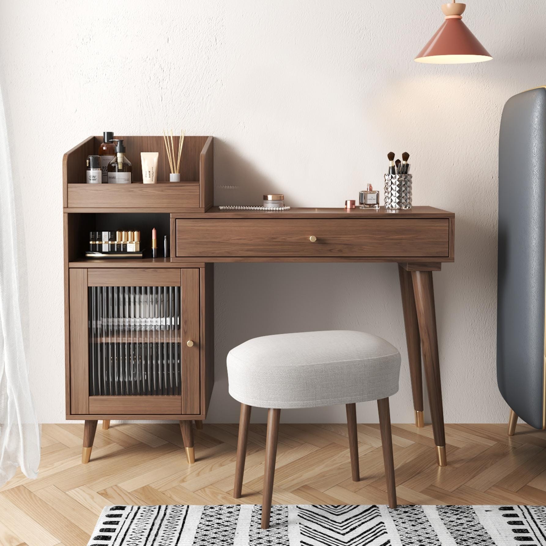 JASIWAY Modern Simple Makeup Vanity Dressing Table