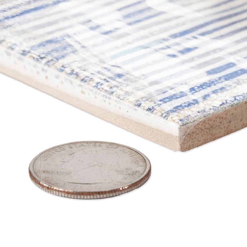 Merola Tile Luca Stria Gio with Antimicrobial Glaze 3-1/8" x 12-3/8" Ceramic Wall Tile