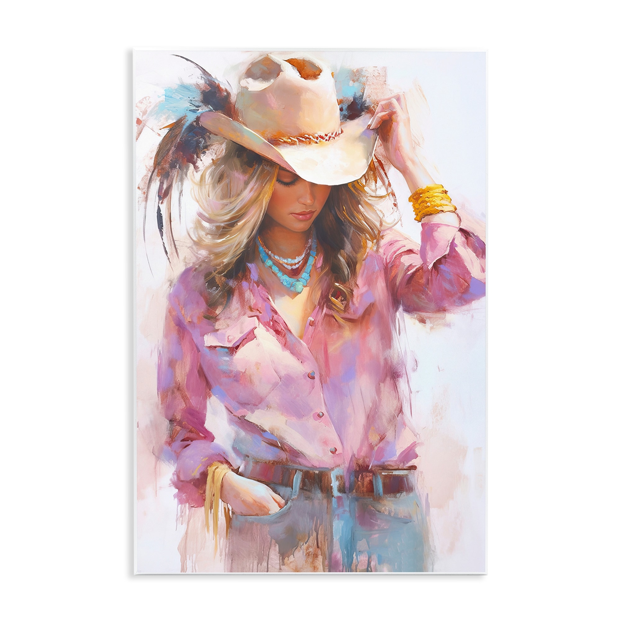 Stupell Cowgirl Hat Reflections Wall Plaque Design By Tina LeCour
