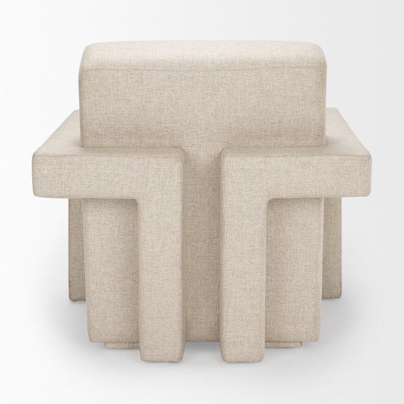 Sovereign Beige Fully Upholstered Accent Chair - 28.2"W x 34.7"D x 29.5"H