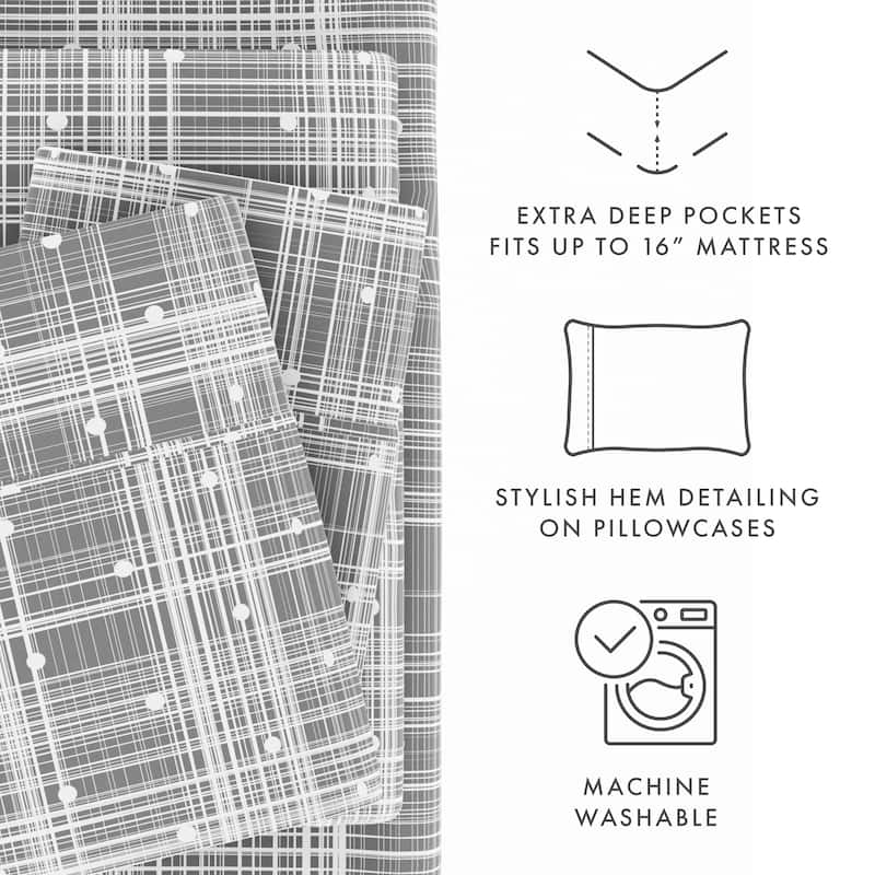 Becky Cameron Ultra Soft Printed 4-piece Deep Pocket Bed Sheet Set