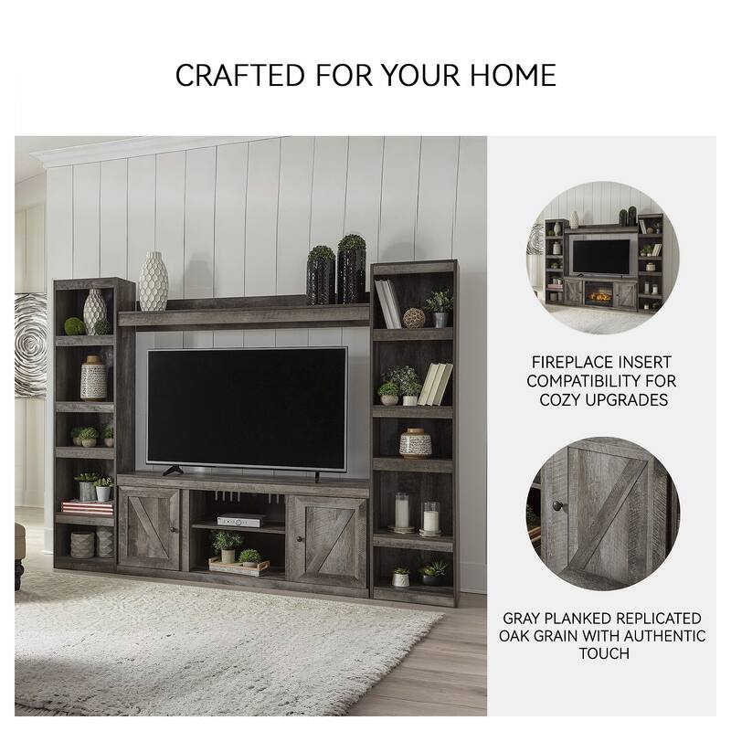 Signature Design by Ashley Wynnlow Weathered Woodgrain 60-inch TV Stand