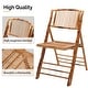 preview thumbnail 6 of 5, VINGLI Rattan Bamboo Dining Chair Folding Chair for Outdoor Indoor