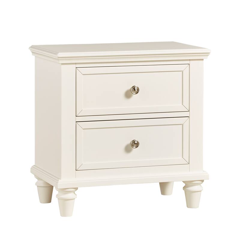 Preston 2-drawer Side Table Nightstand by iNSPIRE Q Junior - White
