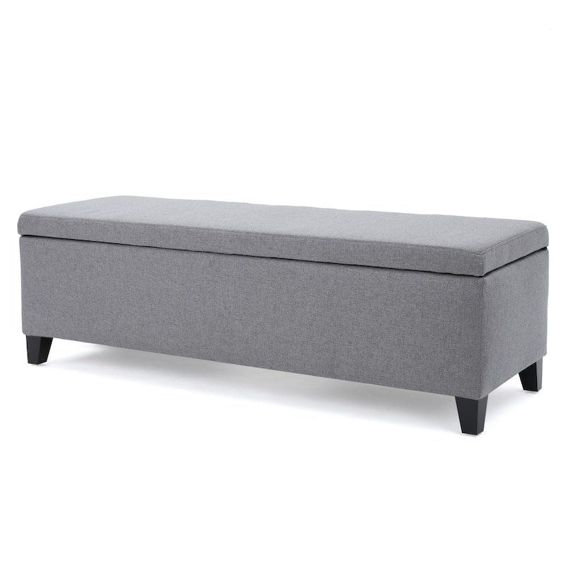 Cleo Fabric Storage Ottoman Bench by Christopher Knight Home