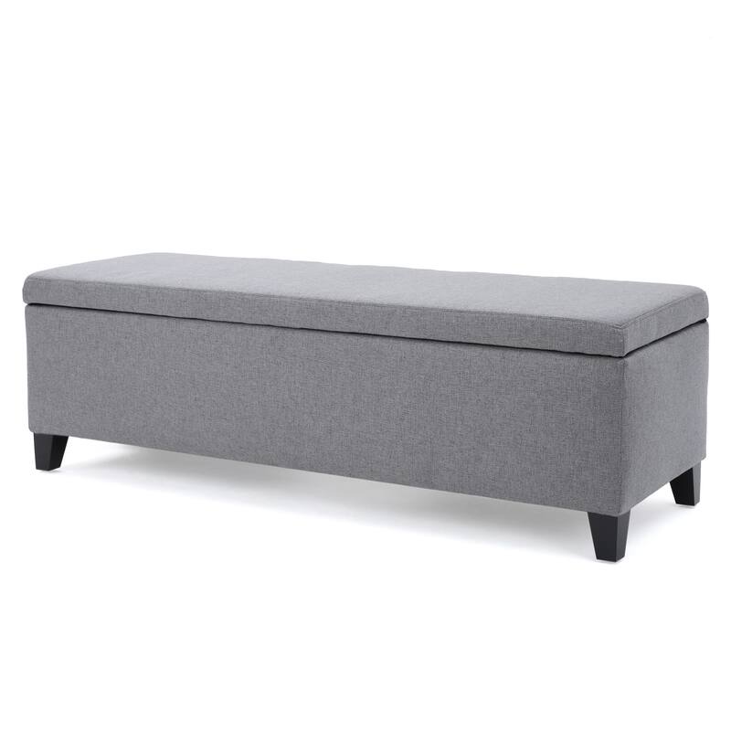 Cleo Fabric Storage Ottoman Bench by Christopher Knight Home