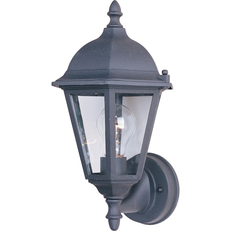 Maxim Westlake 15" 1 Light Wall Sconce - Black / Clear Glass