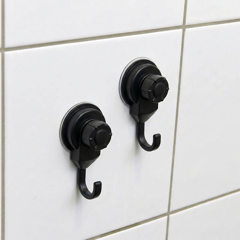 Set of 2 Strong Hold Vacuum Suction Cup Hooks for Shower