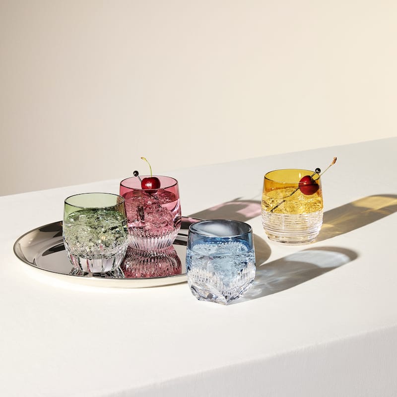 Waterford Mixology Colour Tumbler 8.5floz, Mixed Pattern, Set of 4