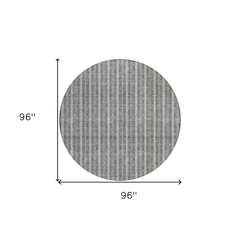 HomeRoots Striped Transitional Rectangle Outdoor Rug