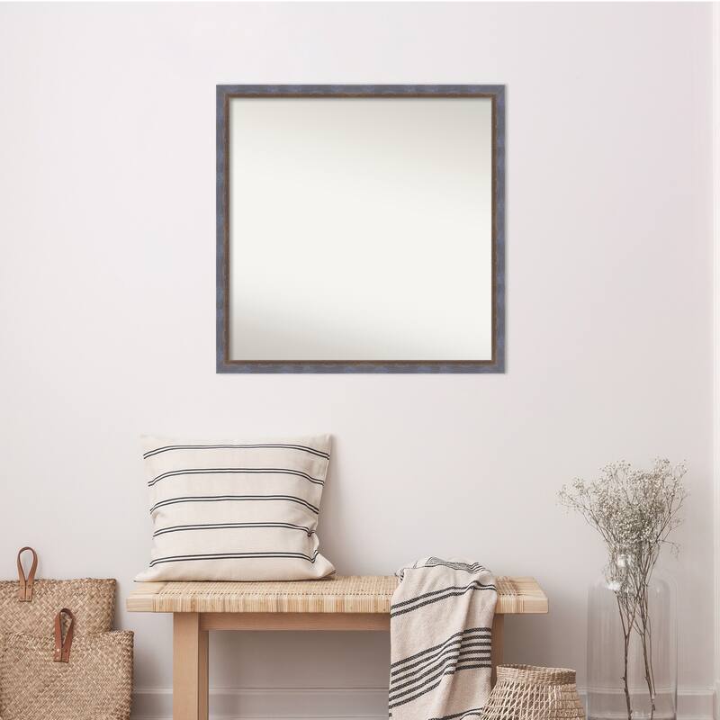 Two Tone Non-Beveled Wood Framed Wall Mirror