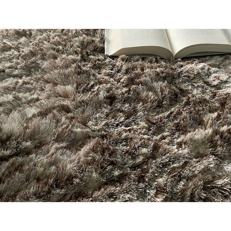 Loominaire Handmade Carpet Mink Shag | Easy Maintenance Rug - 5' x 7'