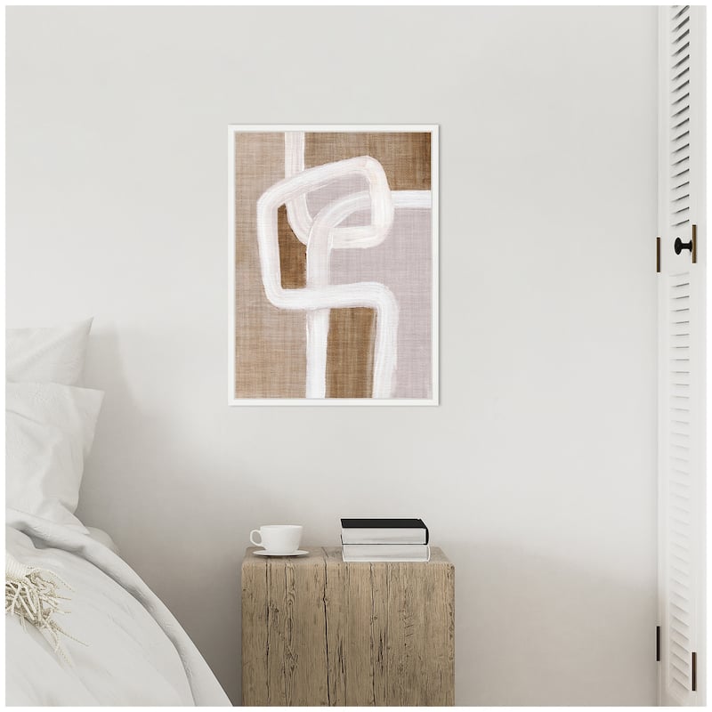 Kate and Laurel Sylvie Rhythmic Lines l Framed Canvas by Nikita Jariwala