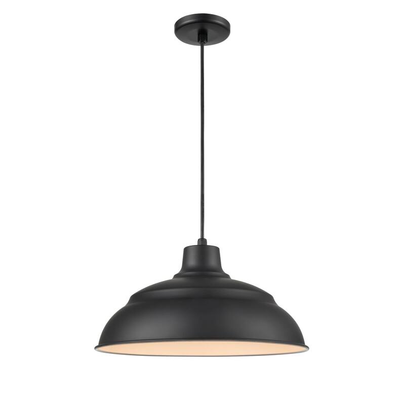 Millennium Lighting R Series 17" Metal Cord Hung Warehouse LED Indoor Outdoor Pendant Light