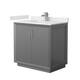 Option Dark Gray / White Quartz Top / Brushed Nickel