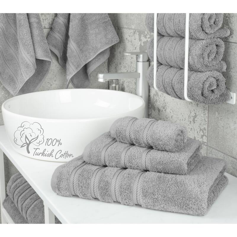 American Soft Linen 3 Piece, 100% Genuine Turkish Cotton Premium & Luxury Towels Bathroom Sets