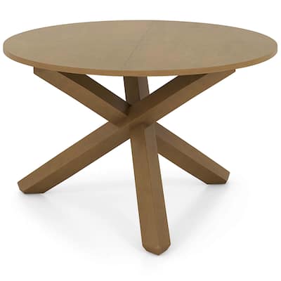 Costway 47" Round Dining Table with Solid Acacia Wood Legs for 4-6 - See Details