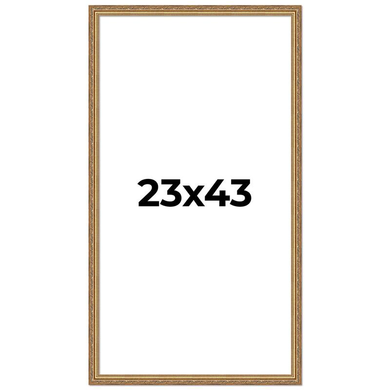 23x43 Frame Red Solid Wood Picture Frame Width 1.75 Inches | Interior Frame Depth 1 13/16 Inches