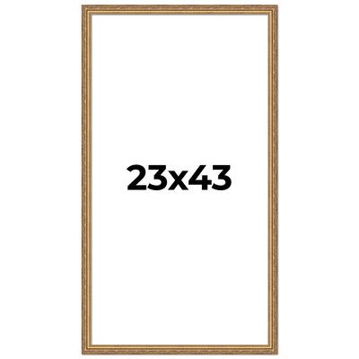 23x43 Frame Red Solid Wood Picture Frame Width 1.75 Inches | Interior Frame Depth 1 13/16 Inches