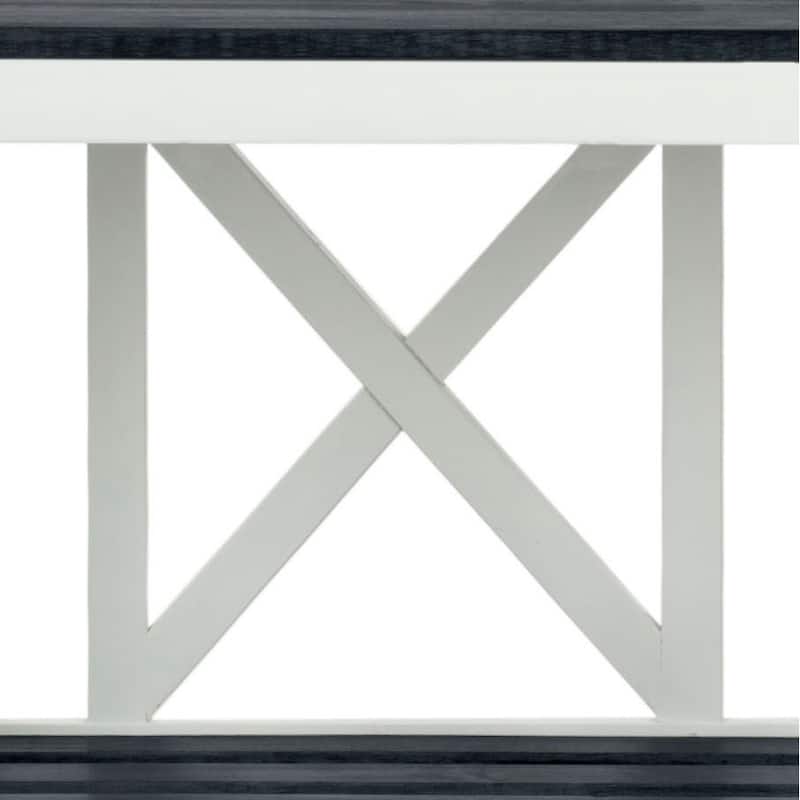 SAFAVIEH Deirdre White / Ash Grey Outdoor Bench - 51Wx14Dx18H