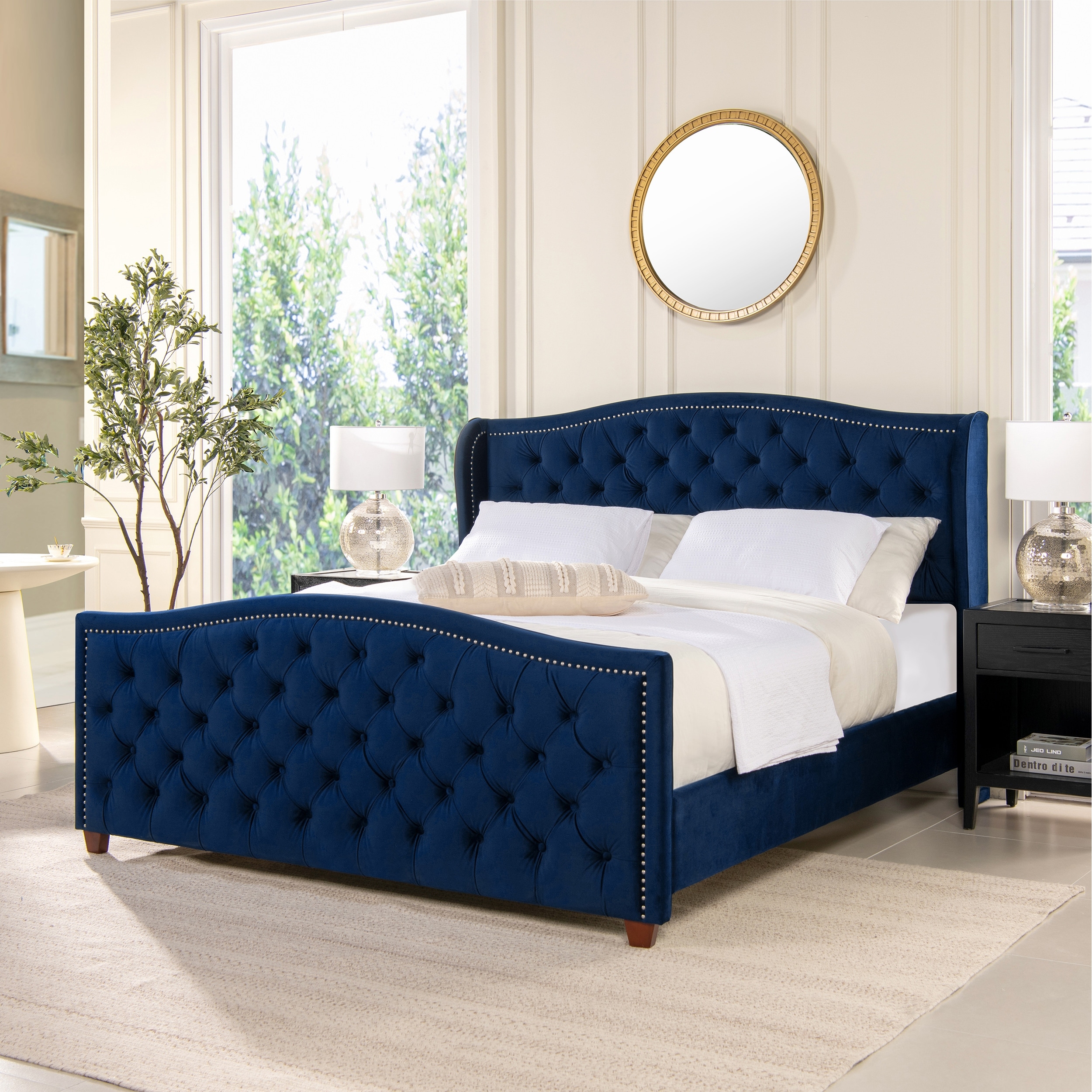 Jed tufted upholstered platform bed hot sale