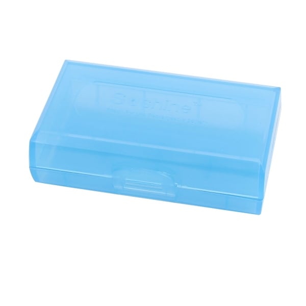 72mmx44mmx22mm Hard Plastic Battery Storage Case Holder Organizer Blue