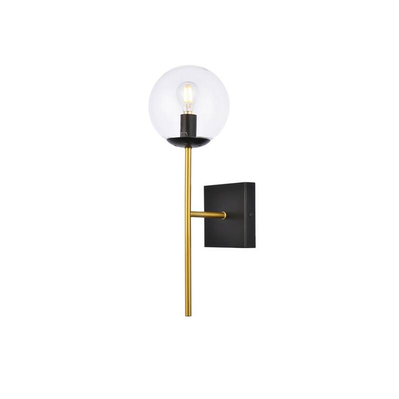 Nina 1 Light Clear Glass Wall Sconce