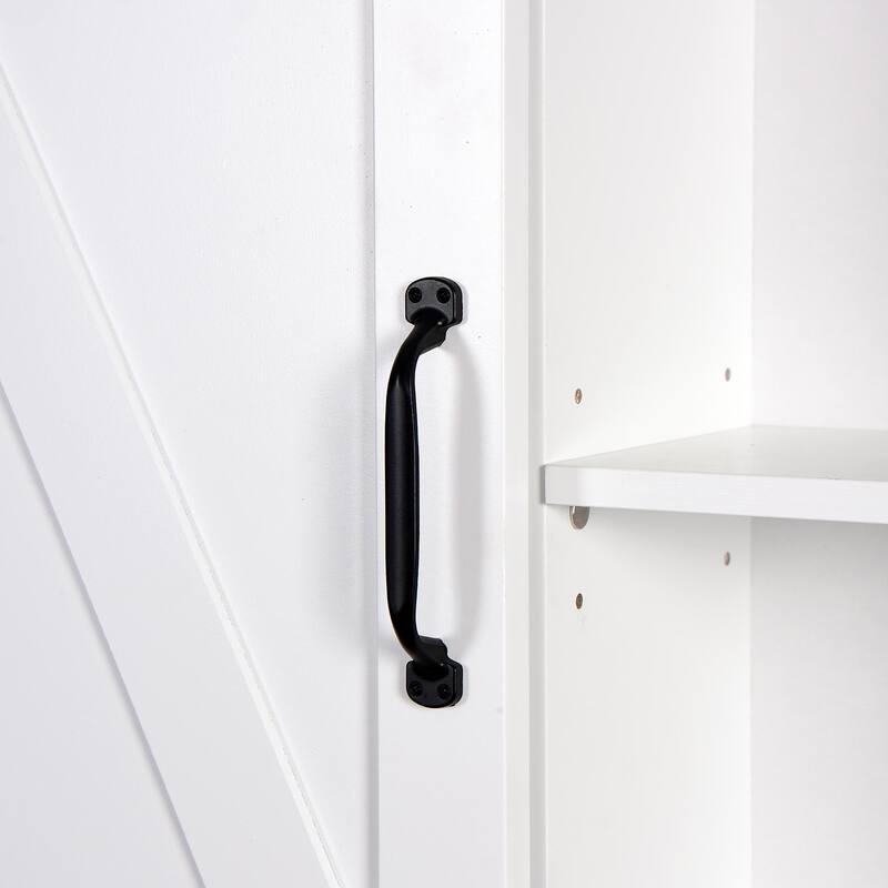 Bathroom Wall Cabinet with 2 Adjustable Shelves with a Barn Door
