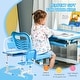 preview thumbnail 3 of 25, Qaba Kids Desk and Chair Set Height Adjustable Student Writing Desk Children School Study Table