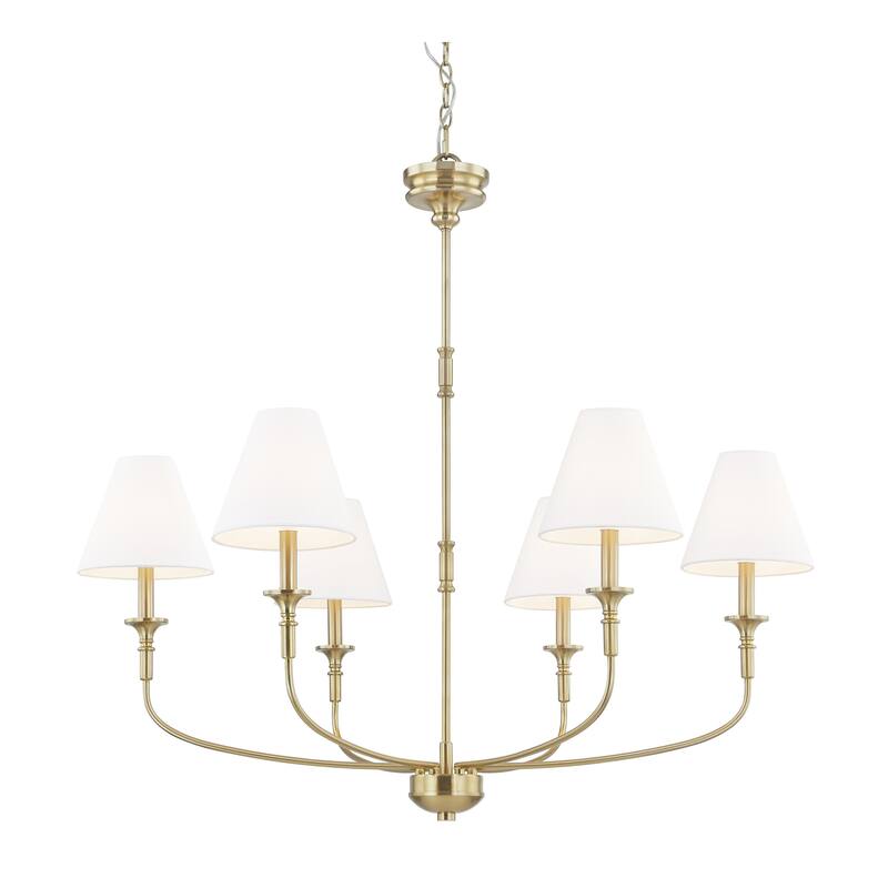 Barton 6-Light Chandelier - Antique Gold