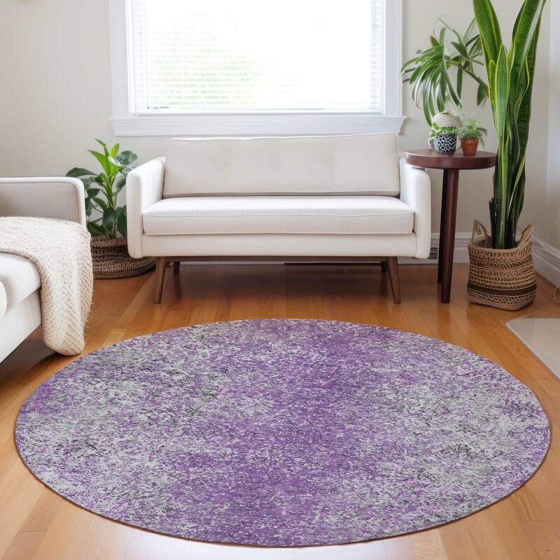 Machine Washable Indoor/ Outdoor Chantille Solid Contemporary Rug