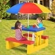 preview thumbnail 11 of 20, Costway Honeyjoy Kids Picnic Table Set with Removable Umbrella Indoor - See details