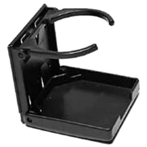 Attwood 11654-3 Fold-Up Drink Holder - Single Ring - Black Drink Holder Black