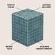 preview thumbnail 43 of 56, Callista Modern Ceramic Tiled Cube Side Table, Square Mosaic Pedestal Accent End Table for Living Room Bedroom - 14 X 14 X 18