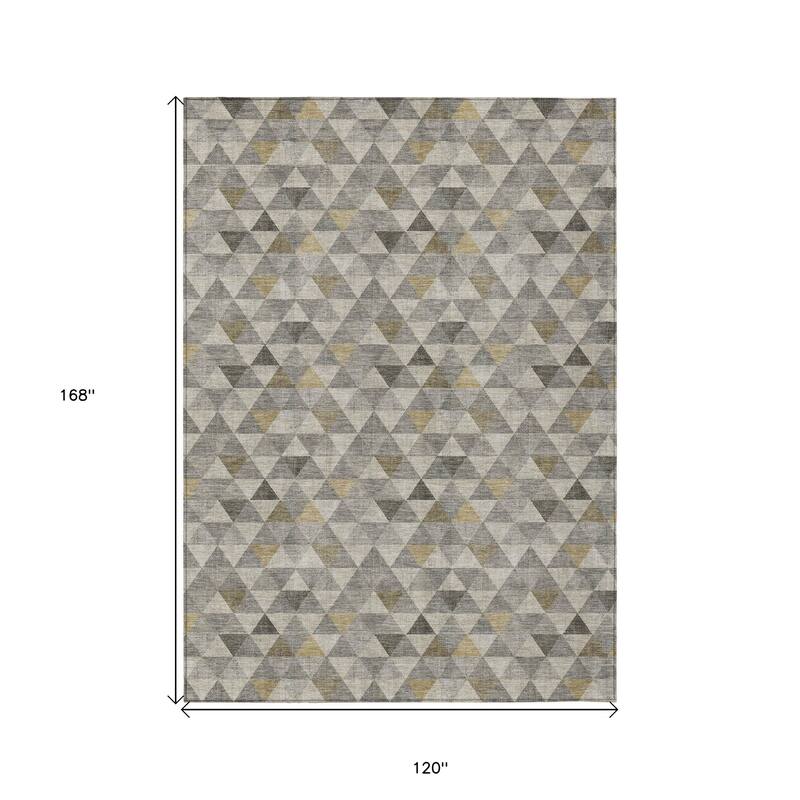 HomeRoots Geometric Transitional Rectangle Outdoor Rug