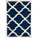 preview thumbnail 81 of 84, SAFAVIEH Handmade Chatham Eppie Modern Moroccan Wool Rug 2' x 3' - Dark Blue/Ivory - Rectangle