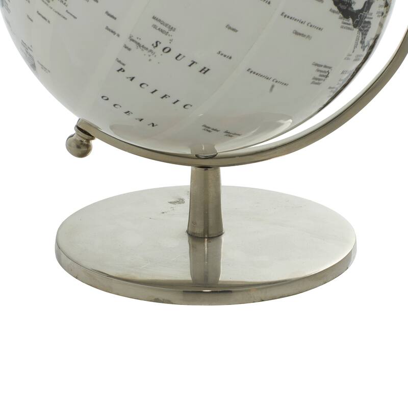 White Aluminum Metal Globe