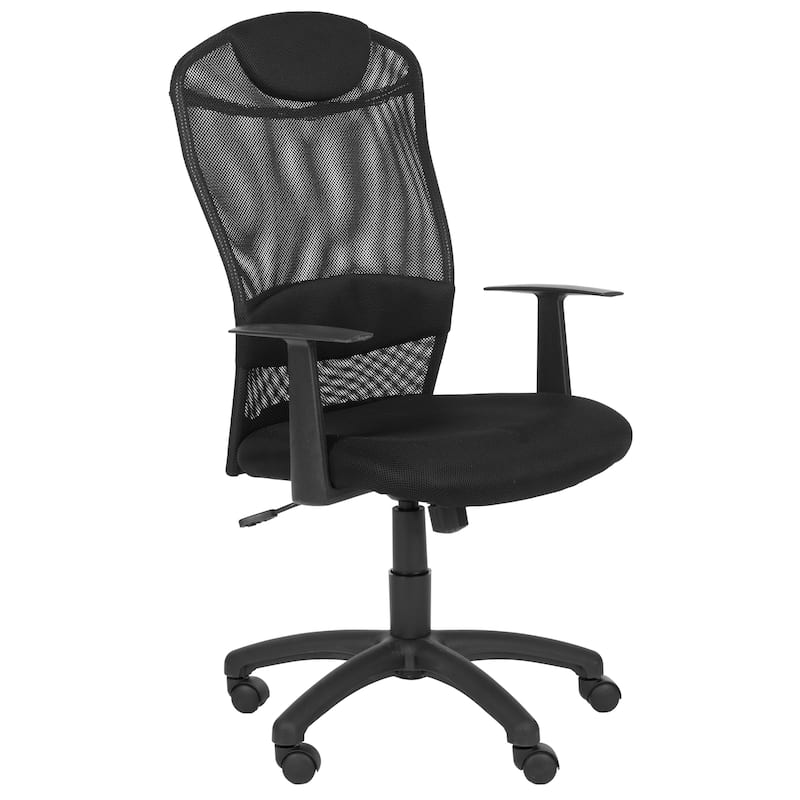 SAFAVIEH Regenia Black Desk Chair - 24.4" x 21.9" x 42.1" - 24Wx22Dx42H