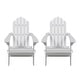 preview thumbnail 15 of 32, Hollywood Outdoor Outdoor Acacia Wood Foldable Adirondack Chairs (Set of 2) by Christopher Knight Home