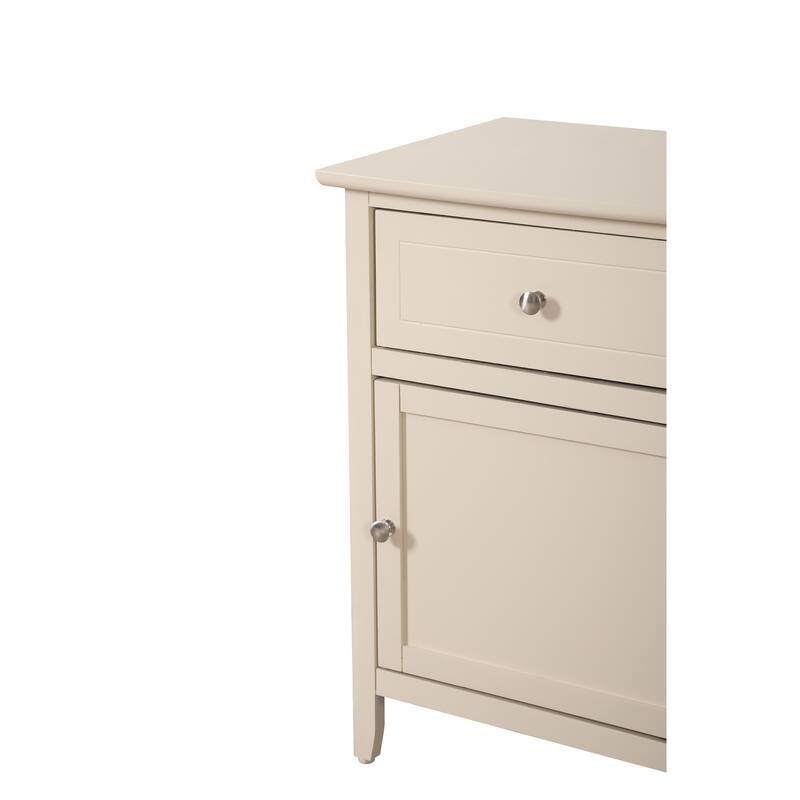 Izzy 1-drawer and Cabinet Wooden Nightstand