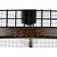 preview thumbnail 7 of 10, Cerere Semi Flush Mount Ceiling Light Matte Black and Wood Grain Finish 3-Light - N/A