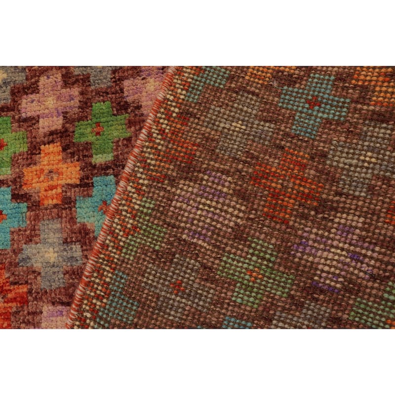 Contemporary Balochi Brown Brown/Rust Hand Knotted Wool Rug - 3'3'' x 4'11''