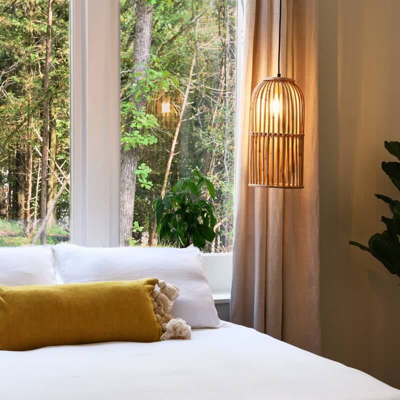 Woven Bamboo Ceiling Light