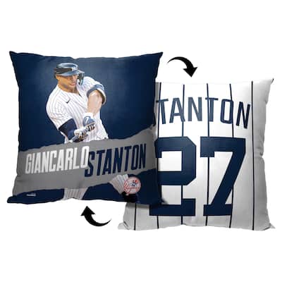 MLB New York Yankees Player Giancarlo Stanton 18 Inch Throw Pillow
