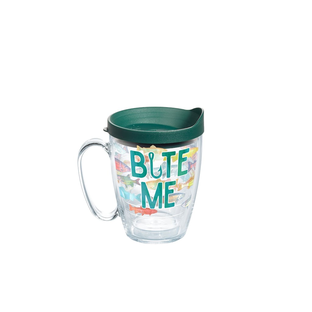 Tervis Bite Me Bait Fishing Made in USA Double Walled Insulated Travel Tumbler, Classic - 16oz Mug