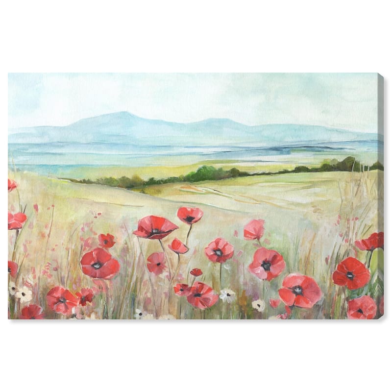 The Poppy Field Canvas by Art Remedy, Gallery Wrapped - 36" x 24"