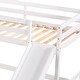 preview thumbnail 10 of 22, Full and Twin Size L-Shaped Bunk Bed with Slide and Short Ladder