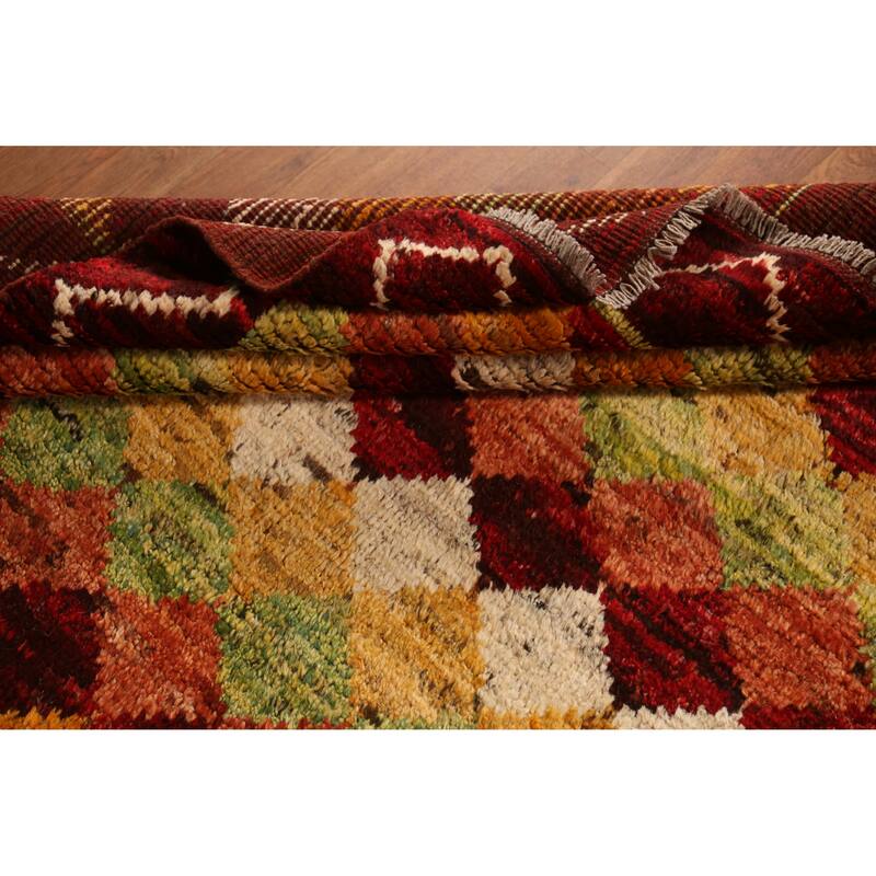 Trellis Geometric Moroccan Oriental Area Rug Hand-Knotted Wool Carpet - 6'9" x 10'1"