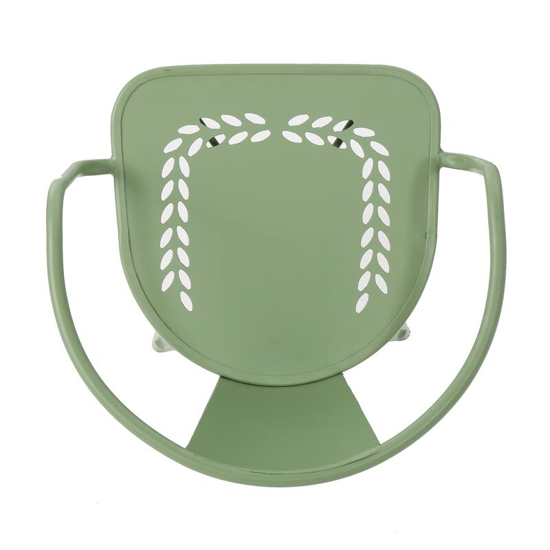 3 PC Metal Set For With a small side table and two matching cafe chairs