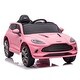 preview thumbnail 13 of 39, Official Licensed Aston Martin 12V Kids Ride-On Car with Remote Control, 4-Wheel Suspension, LED Lights, Music, and USB Port Pink